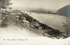 Ohio River, Beaver, PA Pennsylvania 1906 RPPC Photo Postcard COPY picture