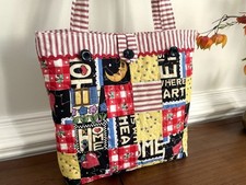 NEW PATCHWORK QUILTED SHOULDER BAG made w/ MARY ENGELBREIT fabric VTG Buttons~* picture