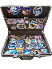 VTG Royal Traveller Briefcase Hardshell Attache Case w/ Key NASA Space Stickers picture