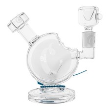 Cookies Bite Small Glass Bubbler Tobacco Pipe picture
