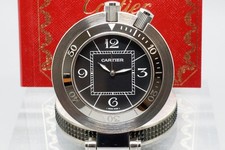 2007 *EXC+5/ BOX & PAPER* CARTIER Pasha de Travel Clock W0100058 Quartz Watch picture