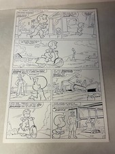 RICHIE RICH #26 ORIGINAL comic ART Money World  1976 DRIVES SCOOTER MANUAL LABOR picture