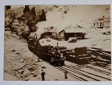 R.J. CALVERT COMPANY VINTAGE POSTCARD. LOGGING RAILYARD CALIFORNIA EARLY 1900'S. picture