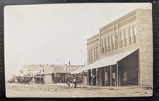 Rare RPPC Shattuck Oklahoma Street View Creutters Clothing, York, Bank Postcard picture