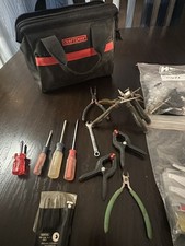 Vintage Craftsman Tool Bag & Hand Tools Lot Pliers Screwdrivers picture