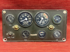 NICE Vintage M- series Military  vehicle dash panel gauge cluster Stewart Warner picture