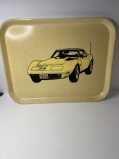 Vintage 70s Bolta Chevy ‘76 Corvette Fiberglass Serving Tray General Tire USA G7 picture