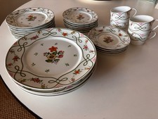 Raynaud and Co. LIMOGES “GUIRLANDES” Pattern, 4 Comp. 5 Piece Settings w/extras picture