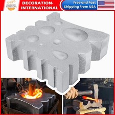 50lb Blacksmith Swage Block Anvil Forge Bowl Ladle Spoon Making Solid Cast Iron picture