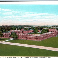 c1920s Iowa City Quadrangle Mens Dormitory Campus Postcard University of Iowa picture