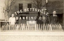 1910s Corn Belt Store Display Bettsville Ohio Bank RPPC Photo Postcard COPY picture