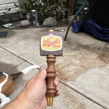 Stroh's Beer Wooden Tap Handle Knob Breweriana Bar Draft Faucet Pull picture