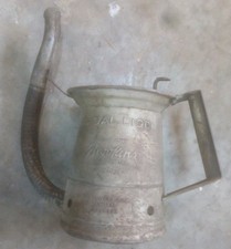 VINTAGE BROOKINS SERVICE STATION EQUIPMENT OIL CAN 1 QUART,USED picture