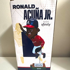 Xfinity Exclusive Ronald Acuña Jr. MLB Baseball Bobblehead Plastic Red/White picture