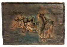 Copper plate style Millet gleaning relief beautiful wall hanging interior goods picture