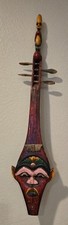 Antique Lute Hasapi Indonesian Instrument Toba Batak Hand Carved Wood Face picture
