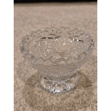 Vintage Clear Sherbert  Dish with Dragon  Medallions picture