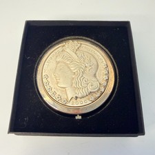 Irving Rice Millennium 2000 Compact Mirror Rhinestone Y2K Vintage Original Box picture
