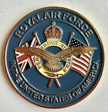 Challenge Coin Royal Air Force USA God Save The King. Very Rare USA 250 picture