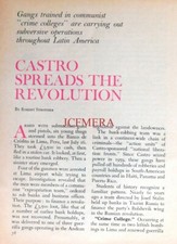 'FIDEL CASTRO - Spreads the Revolution' : Original 1966 Magazine Cutting picture