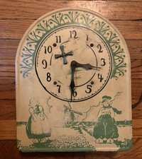 Antique Vintage Max Knobel Designed Deco Kitchen Clock For Parts Or Repair picture