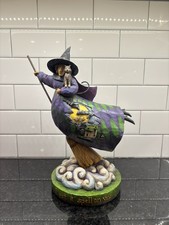 Jim Shore Halloween I PUT A SPELL ON YOU Witch Broom Retired 2004 w/ Box 118102 picture