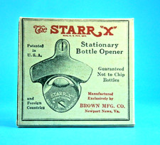 Barq's Root Beer Bottle Opener Starr X Cast Metal Wall Mount - New Old Stock picture