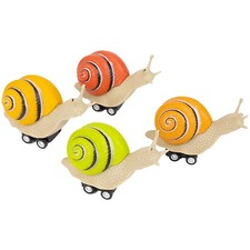 Accoutrements Archie McPhee Racing Snails Pull-Back Vinyl Speedsters, 4 Colors picture