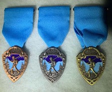 Norway (Marsjmerket) Foot March MEDAL 1 1/2” (Gold/Silver/Bronze Set) Complete. picture