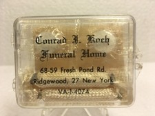 Vintage Conrad Koch Funeral Home Smelling Salts Container Ridgewood NY NOS picture