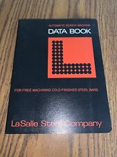 Vintage 1953 LaSalle Steel Company Machining Data Book Automatic Screw Machine picture