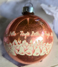 Vintage Mercury Glass ~  Jingle Bells In Pink~Rare picture