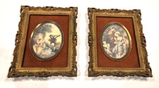 Vintage ~ TURNER MFG CO / Victorian Scenes / Ornate Gold Frames '60s? / VG cond picture