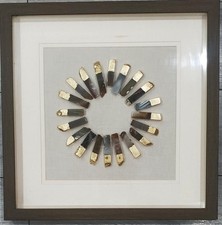 Framed Agate w/ Gold Accents Shadow Box Wall Art 20