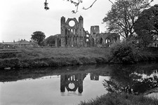 The Abbey of St Elgin a close up can be seen a waterway which refl- Old Photo picture