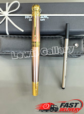 HOT Bid MONTBLANC Rose Filigree Gold Tone Rollerball Pen Rare Luxury Gift picture