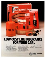 1986 PRINT AD, Allied Automotive Low-Cost Life Insurance For Your Car 80's Parts picture