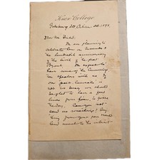 1894 John H. Finley ALS to Eugene Field – Burns Centennial, Literary Praise picture