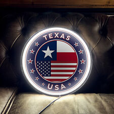 USA TEXAS Beer Retro Bar Room Wall Poster Silicone LED Neon Light Sign 12x12 R1 picture