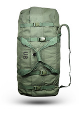 DAMAGED Improved Military Sea Bag US Army Duffle Deployment Pack Green Side Zip picture