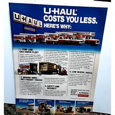 1982 U Haul Costs You Less Moving Truck Vintage Print Ad Original 80s picture