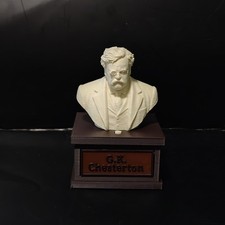 G.K. Chesterton Talking Bust 3D Printed Quotes Catholic Author Book Lover Gift picture