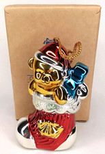 VTG 1998 Avon Brilliant Festive Stocking Christmas Ornament With Original Box picture