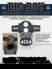 Union Pacific Big Boy 4014 3D Printed Headlight-Number Board Battery Powered Led picture