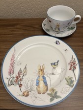 Zrike Brands BEATRIX POTTER PETER RABBIT Large Cup, Saucer & Plate-F. Warne & Co picture