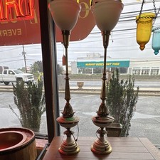2 Matching Lamps Antique picture