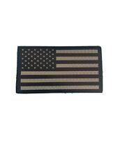 New OD green and black American flag reflective morale patch picture