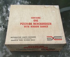 Vintage BORG WARNER PCV20-DA Merchandiser With Window Banner STORE DISPLAY NOS picture