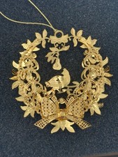 Fabulous Vintage 23K Gold Christmas Ornament The First Day of Christmas picture