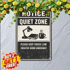 Quiet On Set Filming In Progress Movie Studio Sign Metal Tin Plaque 8x12 picture